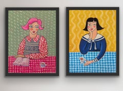 Daydream Believer & Ahoy There! Diptych, still-life, contemporary, original