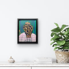 Ginger Jar Extraordinaire, Vibrant Still Life Painting, Interior Artwork