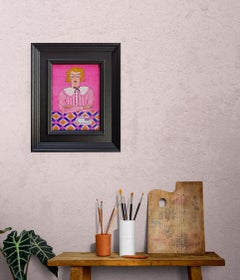 Have your cake and eat it! original painting, portrait, contemporary