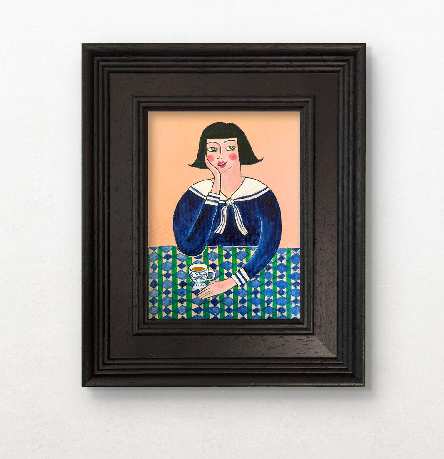 Hello Sailor, quadro originale, contemporaneo, figurativo, arte moderna - Painting Contemporaneo di Kerry Louise Bennett