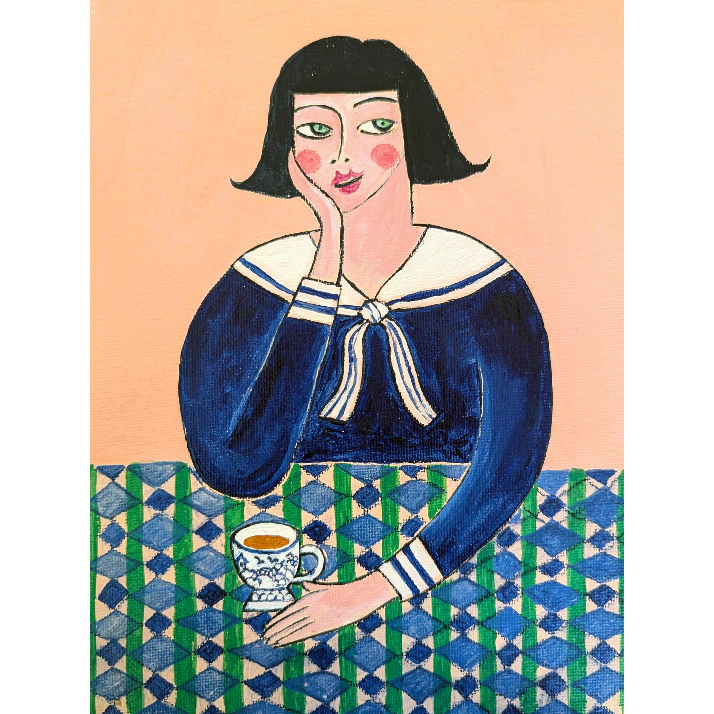 Hello Sailor, quadro originale, contemporaneo, figurativo, arte moderna 3