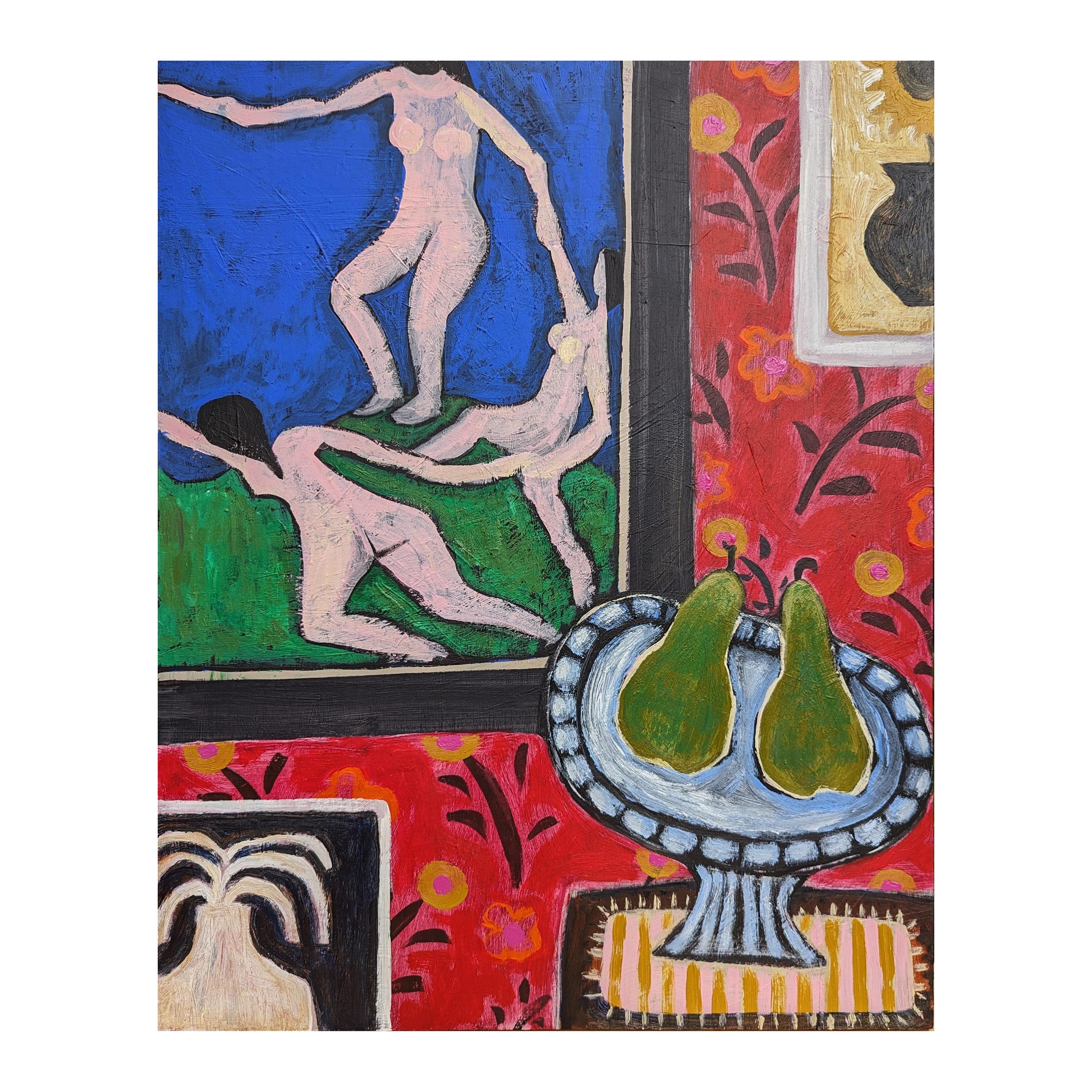 Matisse with Pears, Original Painting, Contemporary, Paris For Sale 2