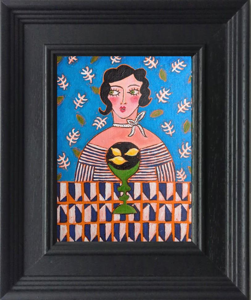 Un nuovo ritratto della serie in corso di Kerry Louise Bennetts che riflette delicatamente quei momenti divertenti e agrodolci (che tutti conosciamo) e celebra il senso di resilienza femminile. Un tripudio di colori e motivi in una splendida cornice