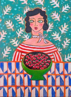 Kerry Louise Bennett - Sweet as Cherry Pie, still-life, contemporary, original painting Sweet as Cherry Pie, still-life, contemporary, original painting