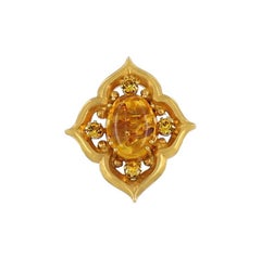 Kerry MacBride Gilded Bronze and Baltic Amber Earrings