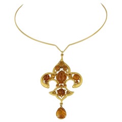 Kerry MacBride Gilded Bronze and Baltic Amber Neck Ring