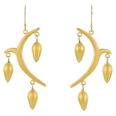 Kerry MacBride Gilded Bronze Chandelier Earrings