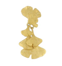 Kerry MacBride Gilded Bronze Gingko Cluster Earrings