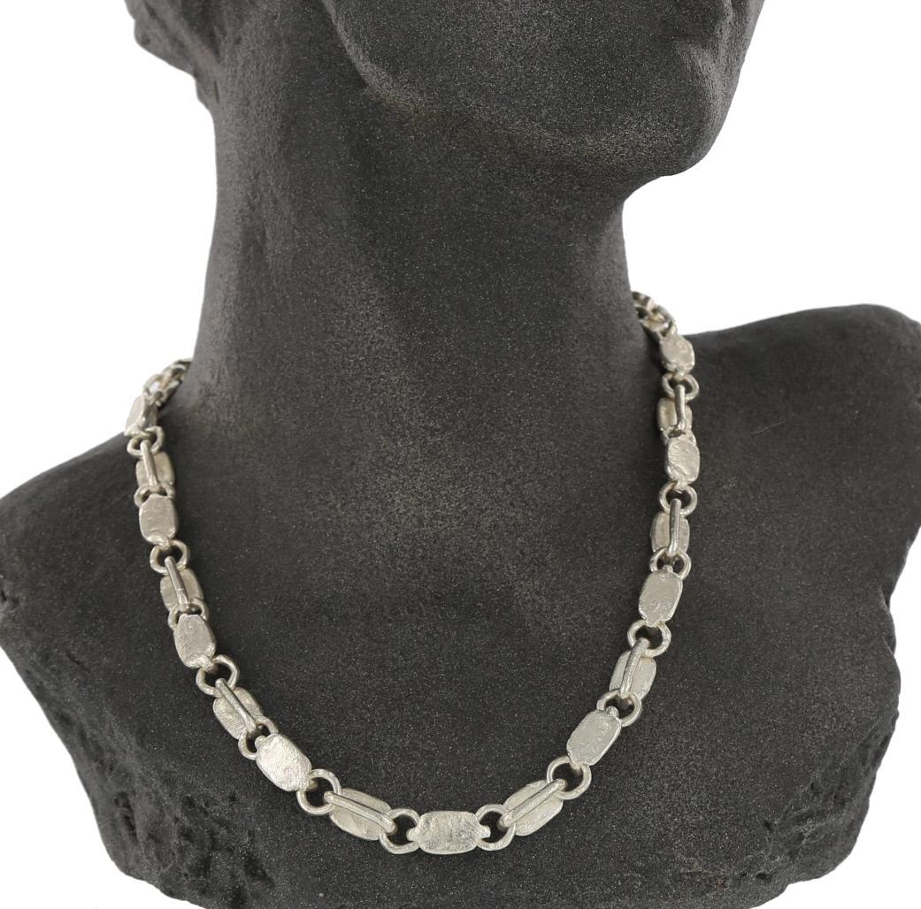 Kerry MacBride Hand Wrought Sterling Silver Chain For Sale 1