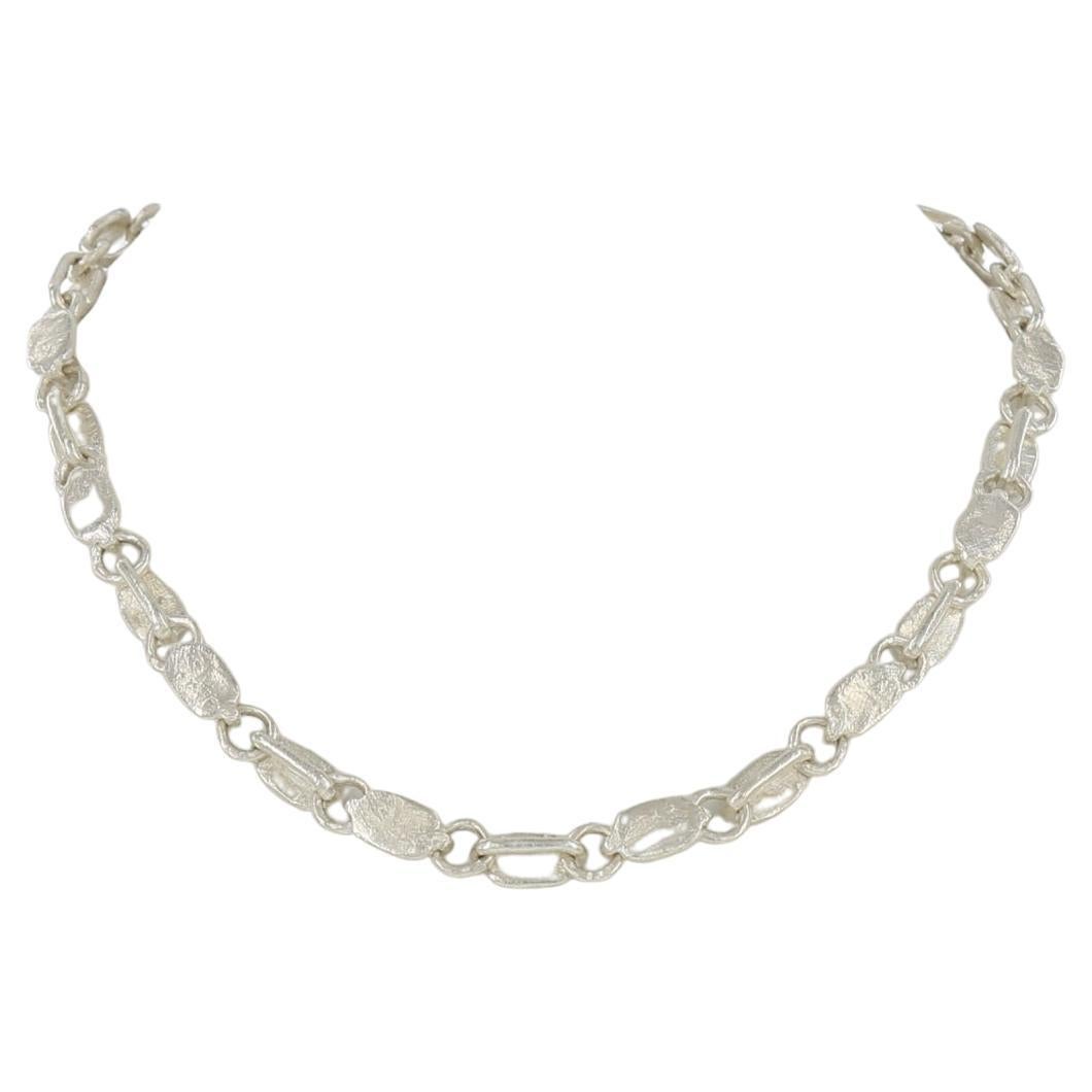 Kerry MacBride Hand Wrought Sterling Silver Chain For Sale
