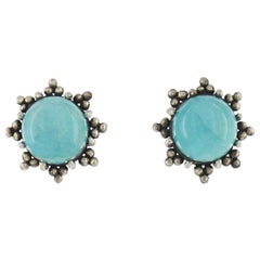 Kerry MacBride Silver and Amazonite Earrings