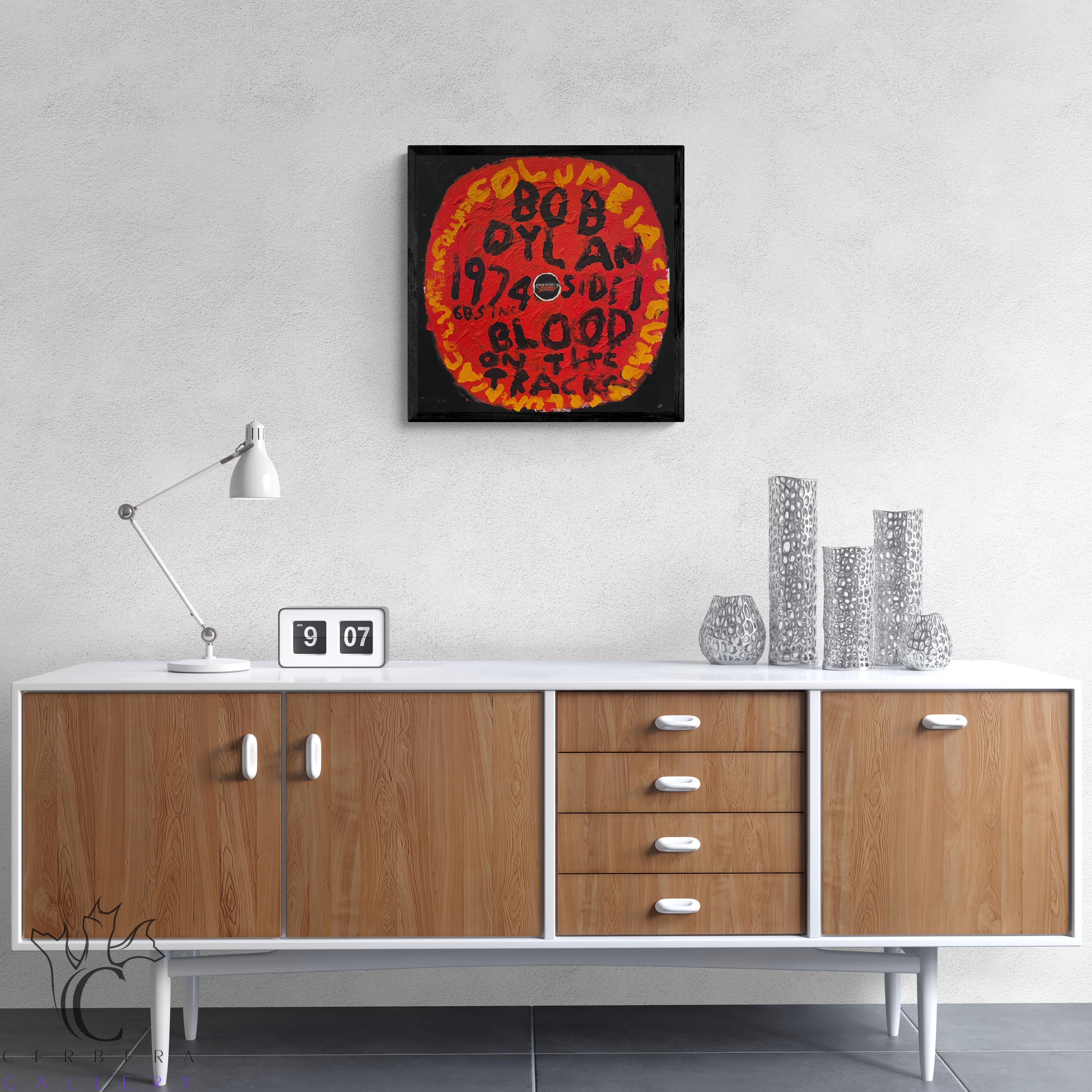 Bob Dylan - Blood On The Tracks (Grammy, Album Art, Iconic, Folk Music, Rock) - Painting di Kerry Smith