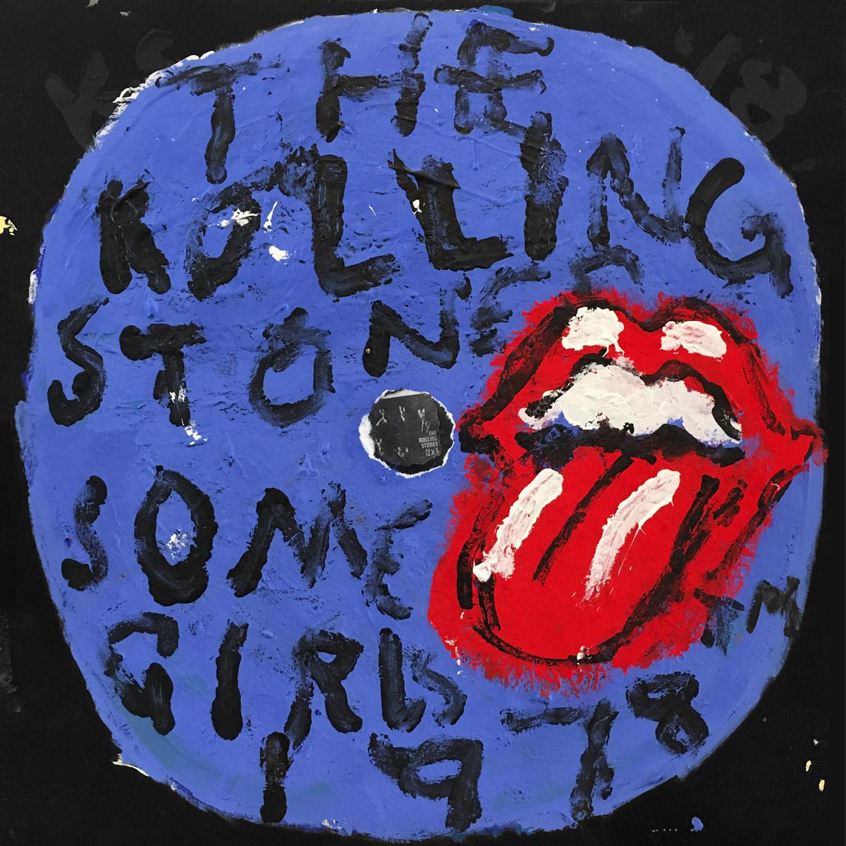 Kerry Smith Figurative Painting - The Rolling Stones / Some Girls (Blue)