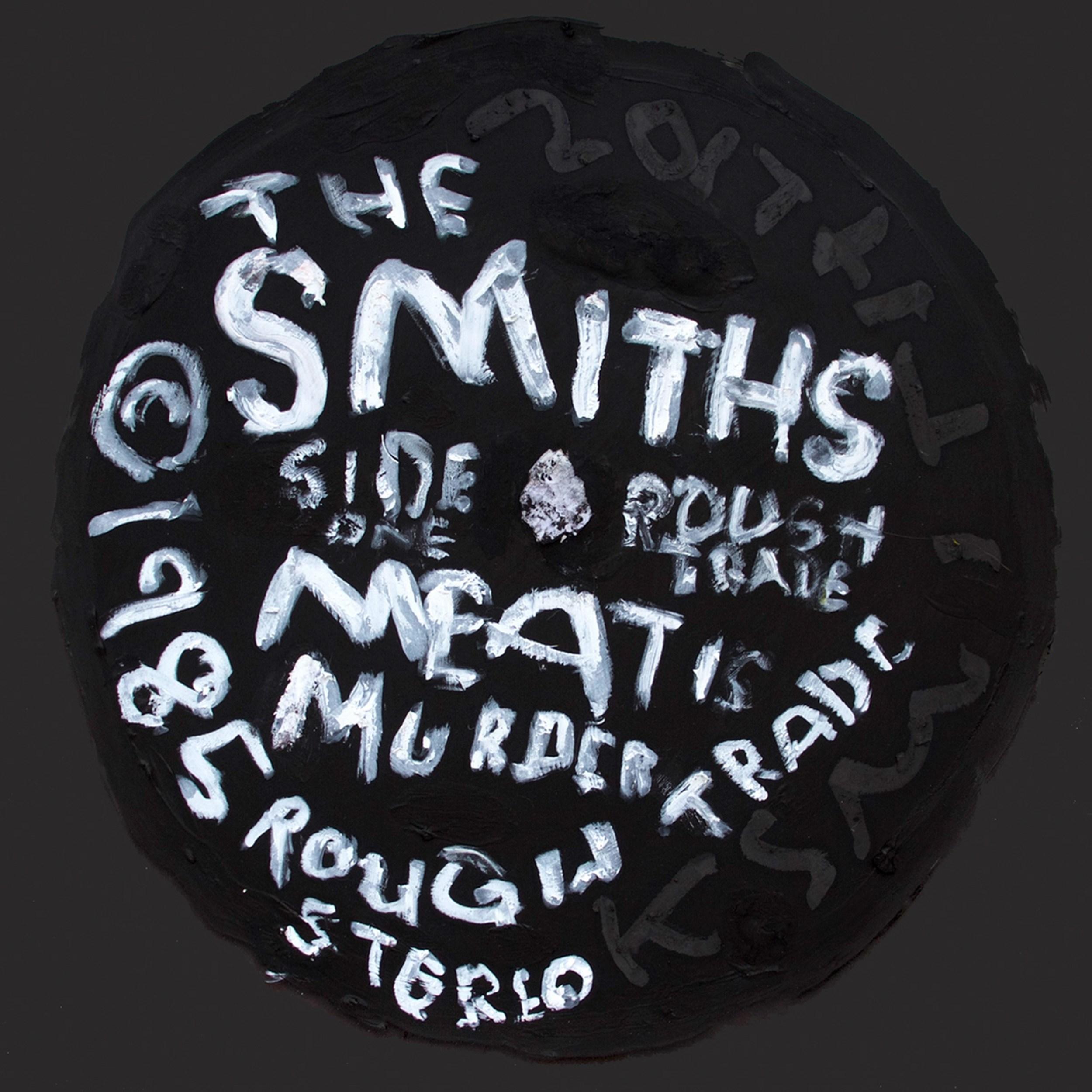Abstract Painting di Kerry Smith - The Smiths - Meat Is Murder (Etichetta del disco, biglietti, scalette, arte pop)