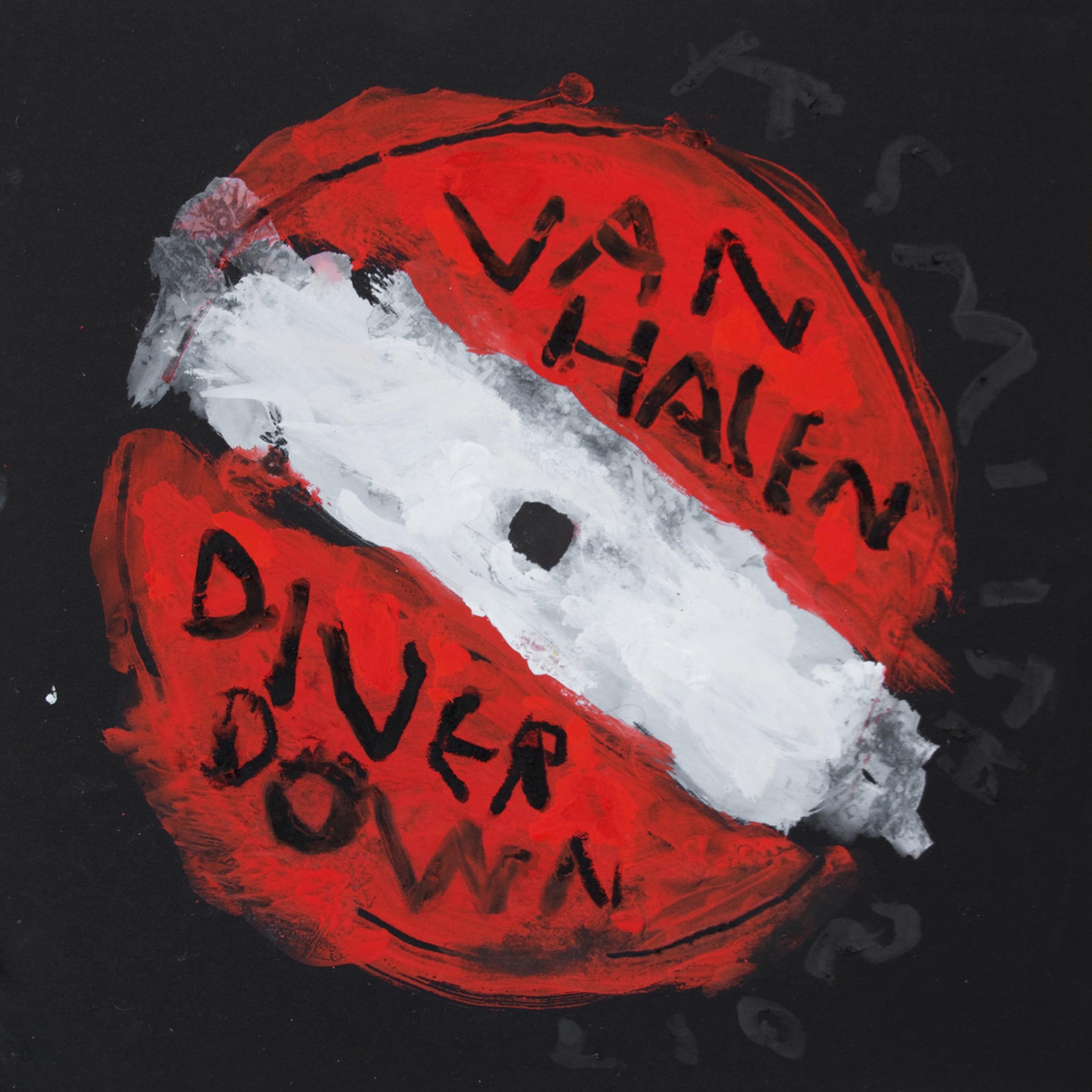 Kerry Smith Abstract Painting - Van Halen - Diver Down (Record Label, Setlists, Contemporary Pop Art)