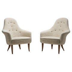 Kerstin Hörlin-Holmquist “Adam” Pair of Easy Chairs for NK, Sweden 1950s