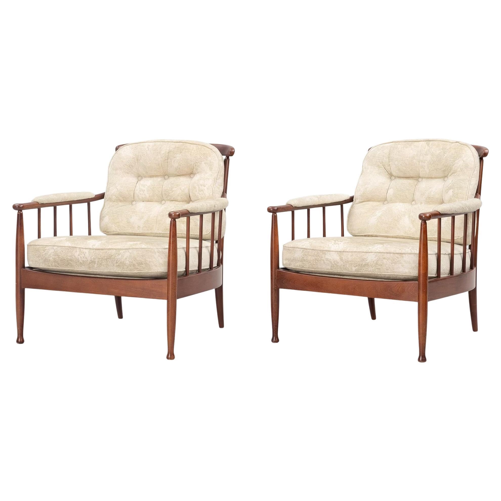 Fauteuil "Skrindan" de Kerstin Hörlin-Holmquist pour OPE Möbel, Sweden 1960s