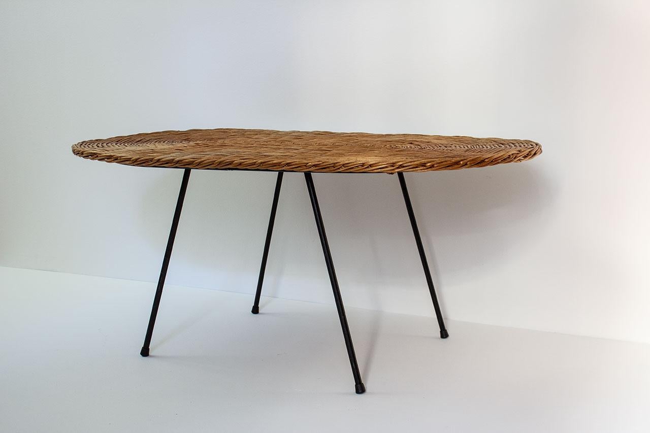 Acier Table basse Kerstin Hörlin-Holmquist par Nordiska Kompaniet, Suède, années 1950 en vente