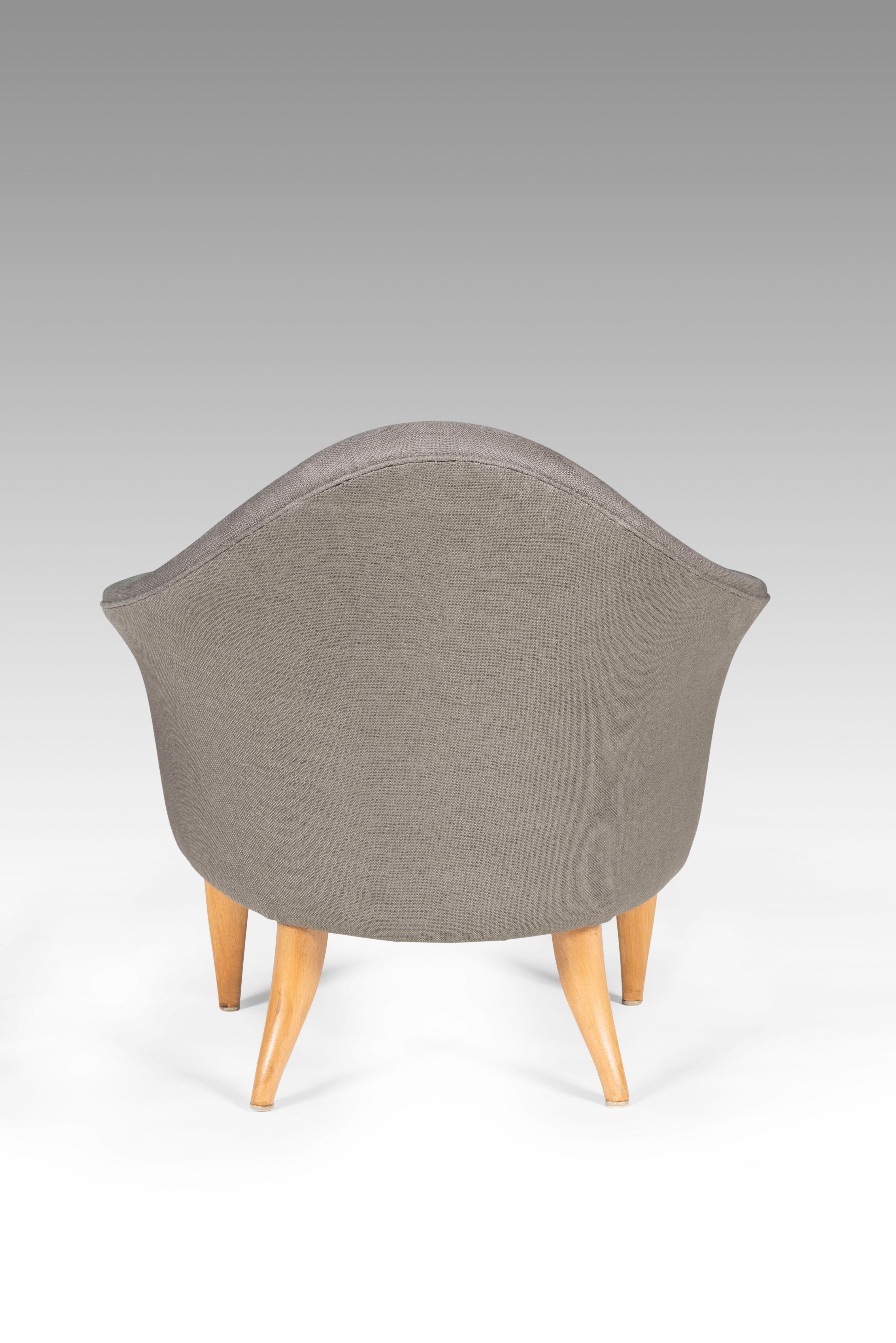 Scandinave moderne Kerstin Hörlin-Holmquist Little Eva set of lounge chair 1950's en vente