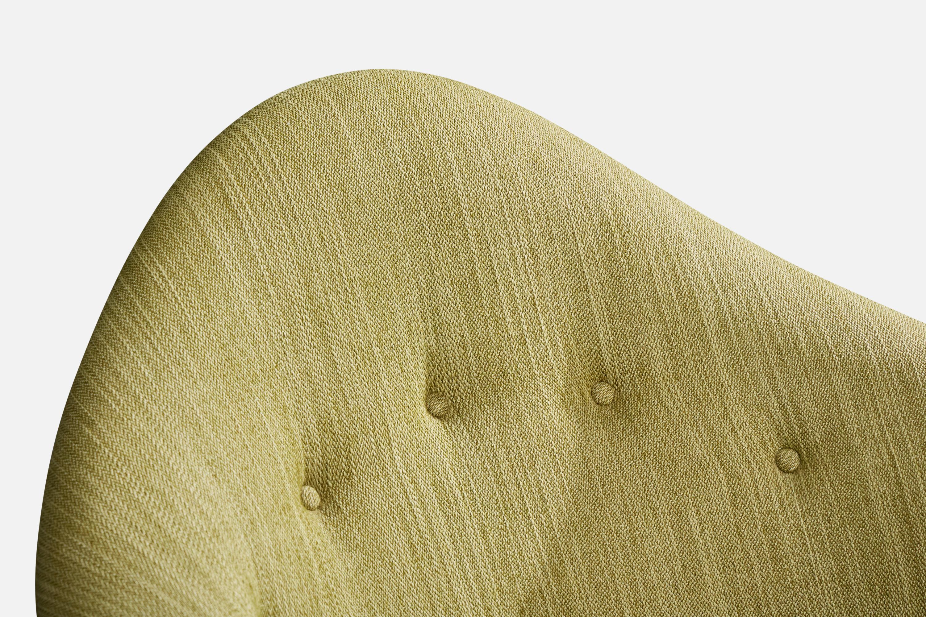 Kerstin Hörlin Holmquist, Lounge Chairs, Wood, Fabric, Sweden, 1950s For Sale 3