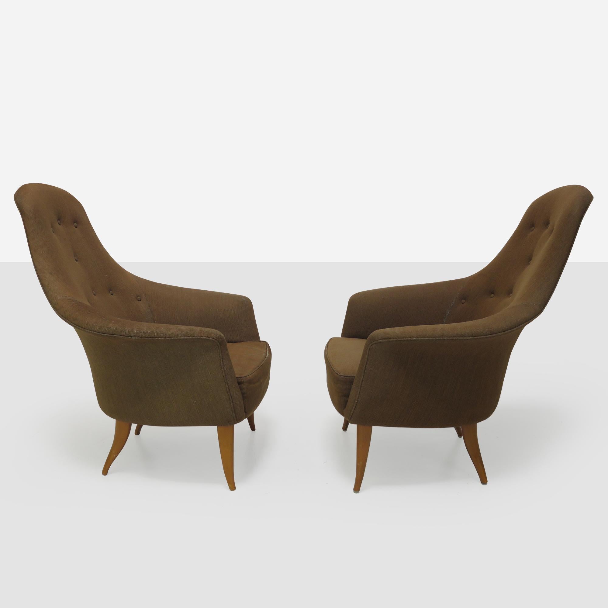 Mid-20th Century Kerstin Horlin-Holmquist Pair of Lounge Chairs For Sale