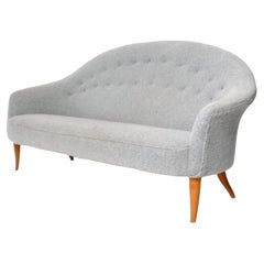 Kerstin Hörlin-Holmquist Paradise Model Sofa in Light Gray Boucle Danish Modern