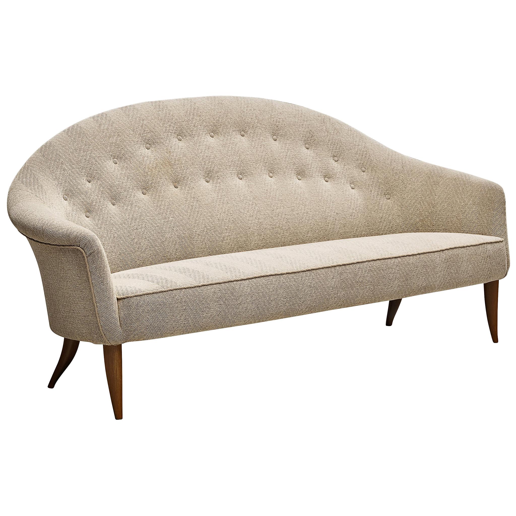 Kerstin Horlin-Holmquist 'Paradiset' Sofa in Off-White Upholstery
