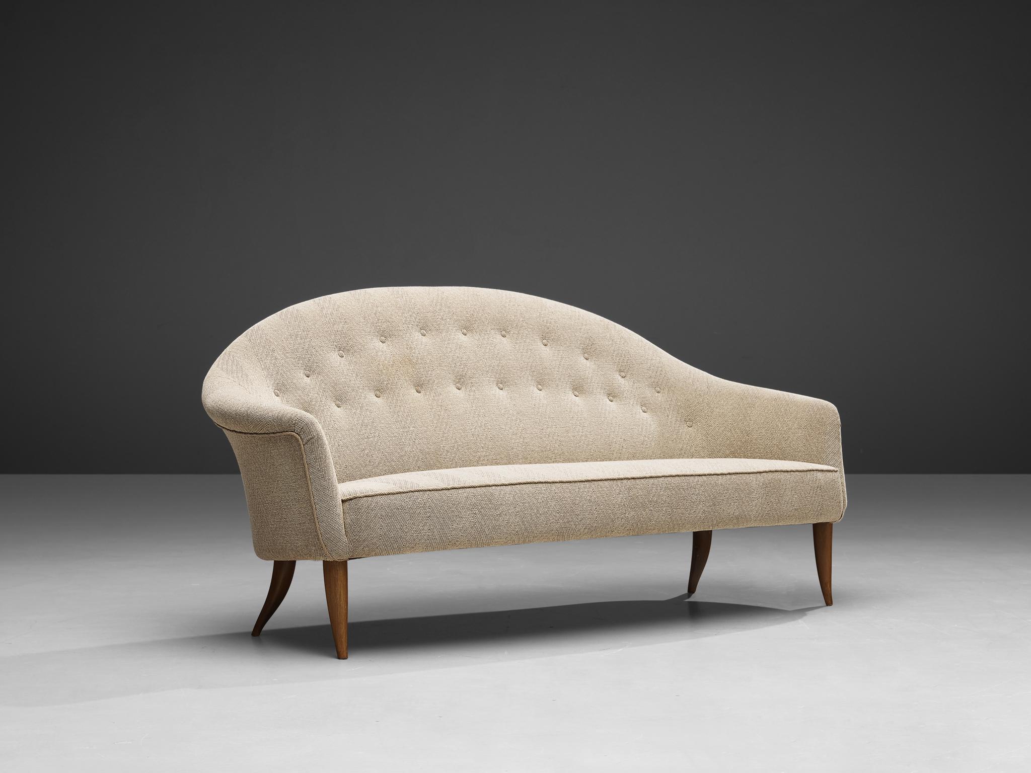 Kerstin Horlin-Holmquist 'Paradiset' Sofa in Off-White Upholstery 3
