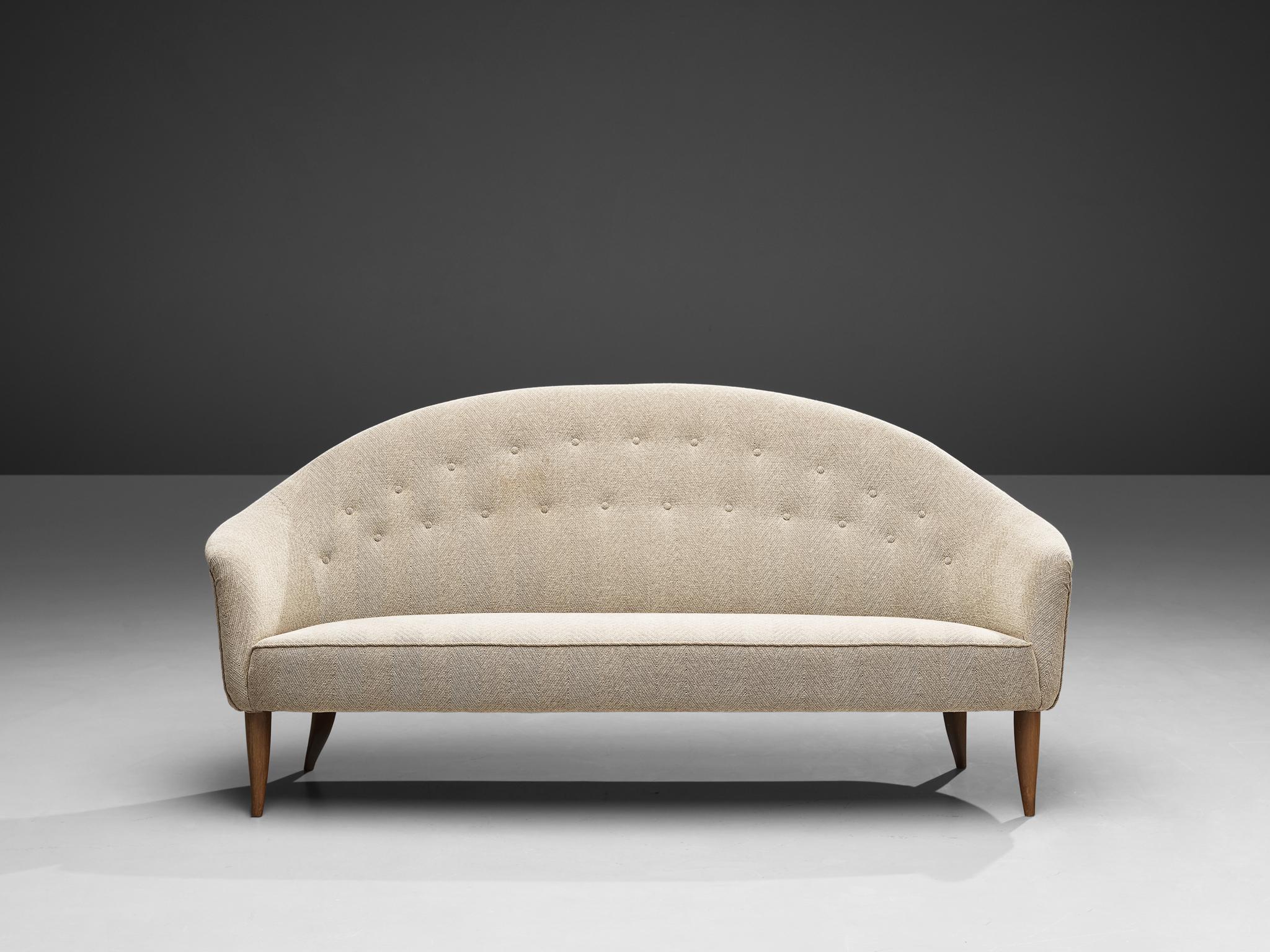 Swedish Kerstin Horlin-Holmquist 'Paradiset' Sofa in Off-White Upholstery