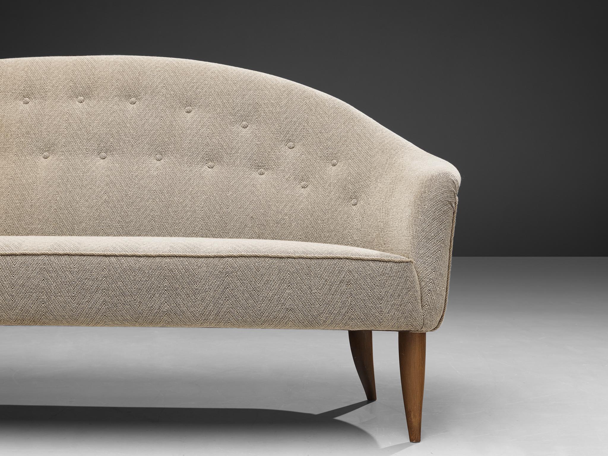 Kerstin Horlin-Holmquist 'Paradiset' Sofa in Off-White Upholstery 1