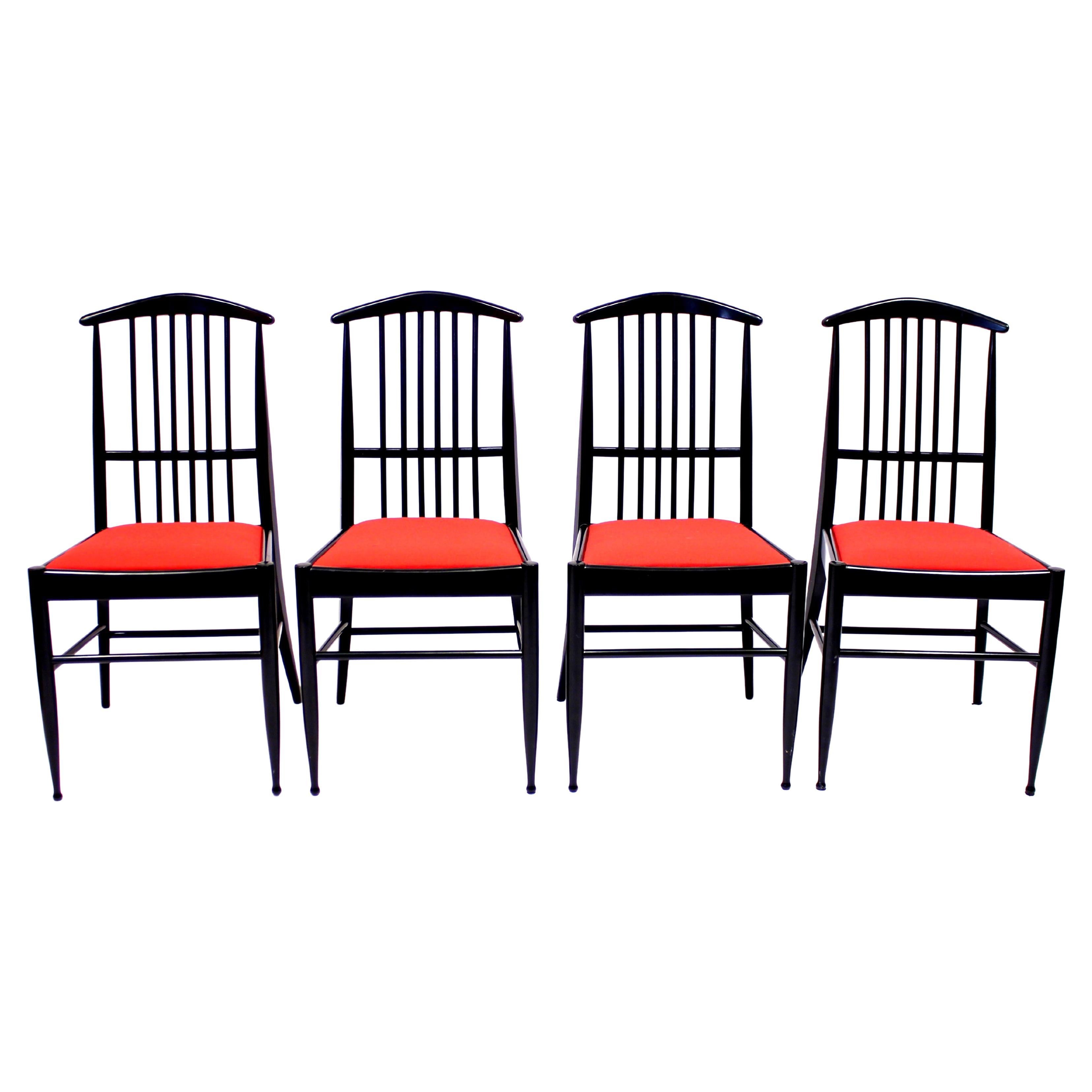 Kerstin Hörlin-Holmquist, set of 4 Charlotte dining chairs, ASKO, 1970s