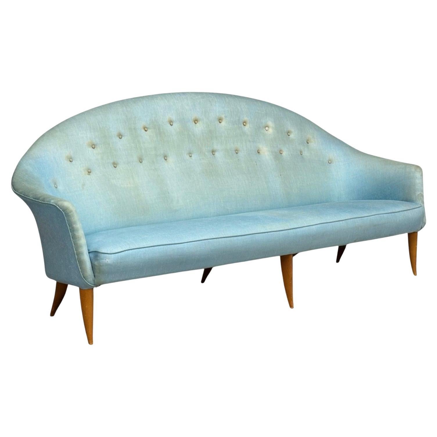 Kerstin Hörlin-Holmquist, Sofa, Beech, Fabric, Sweden, 1940s