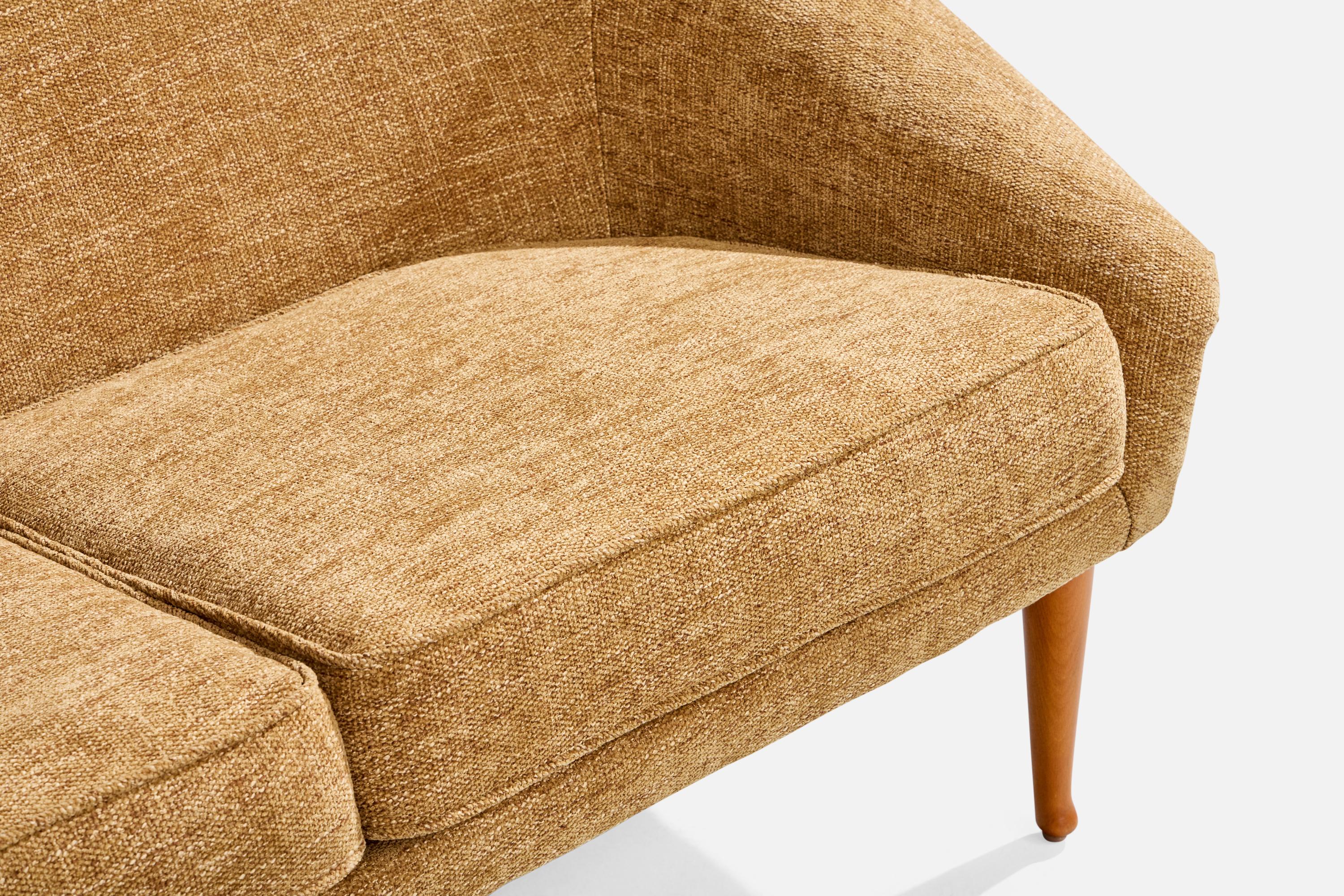 Kerstin Hörlin-Holmquist, Canapé, Wood, Tissu, Suède, 1960 en vente 5