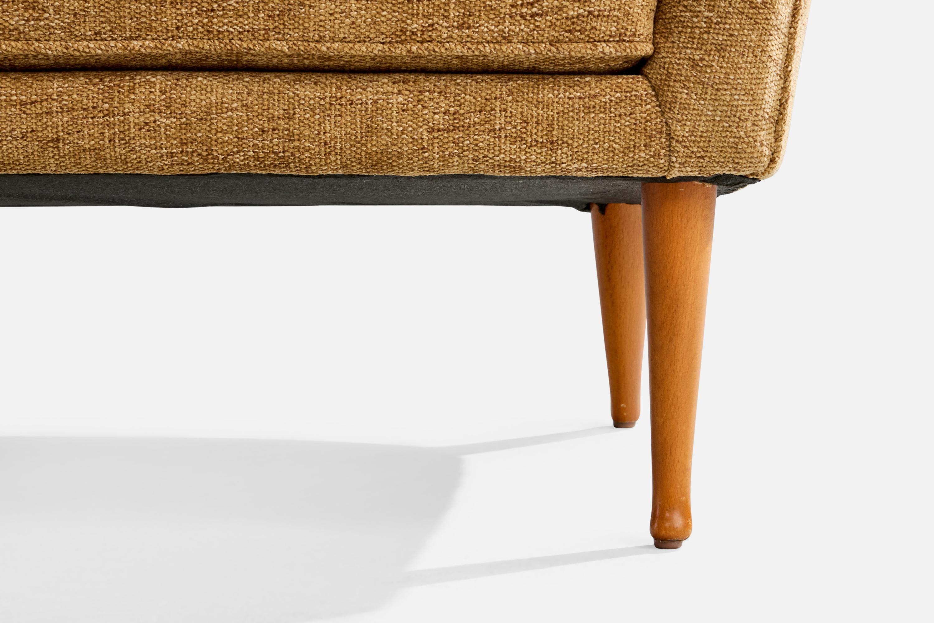 Mid-Century Modern Kerstin Hörlin-Holmquist, Canapé, Wood, Tissu, Suède, 1960 en vente