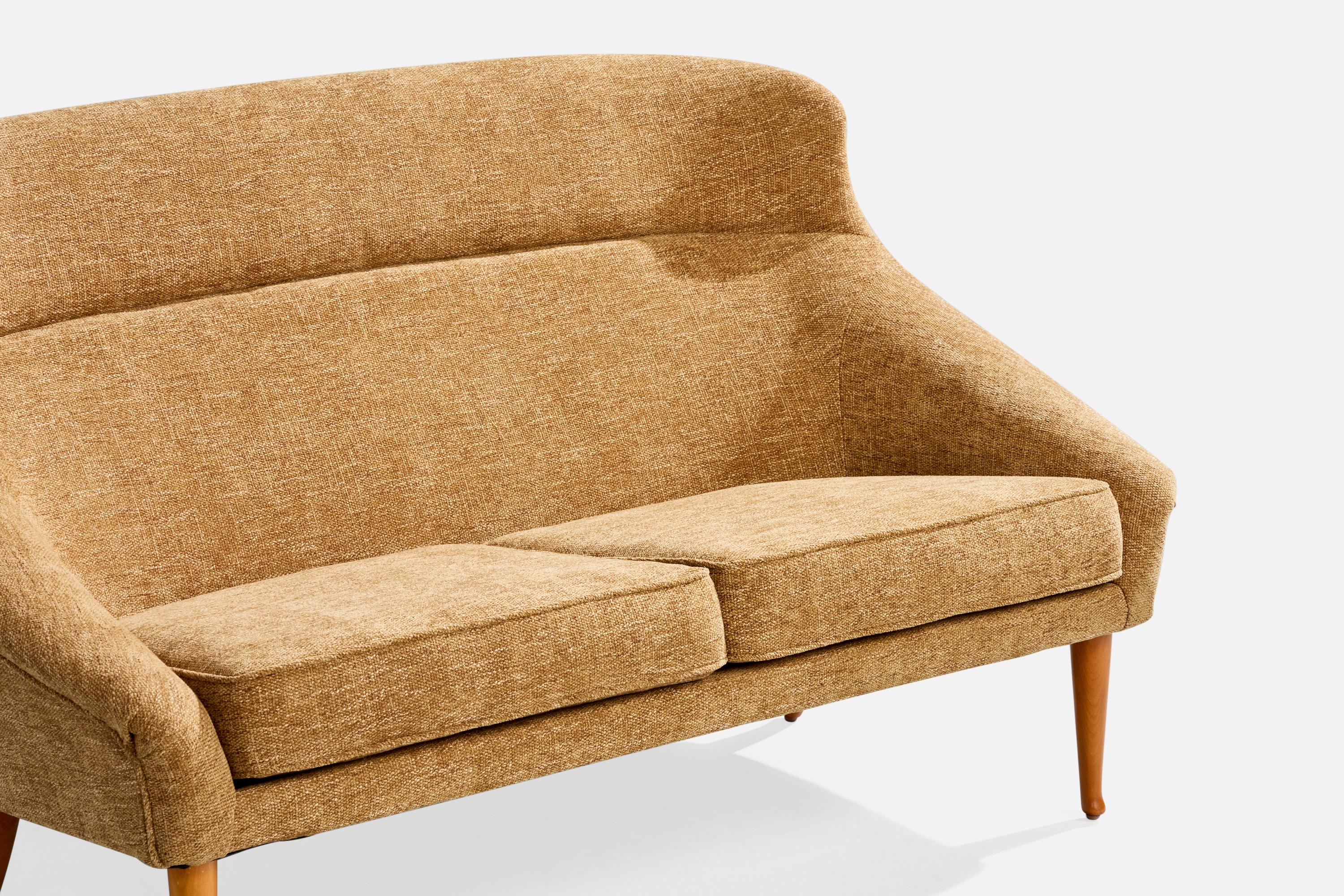 Kerstin Hörlin-Holmquist, Canapé, Wood, Tissu, Suède, 1960 en vente 1