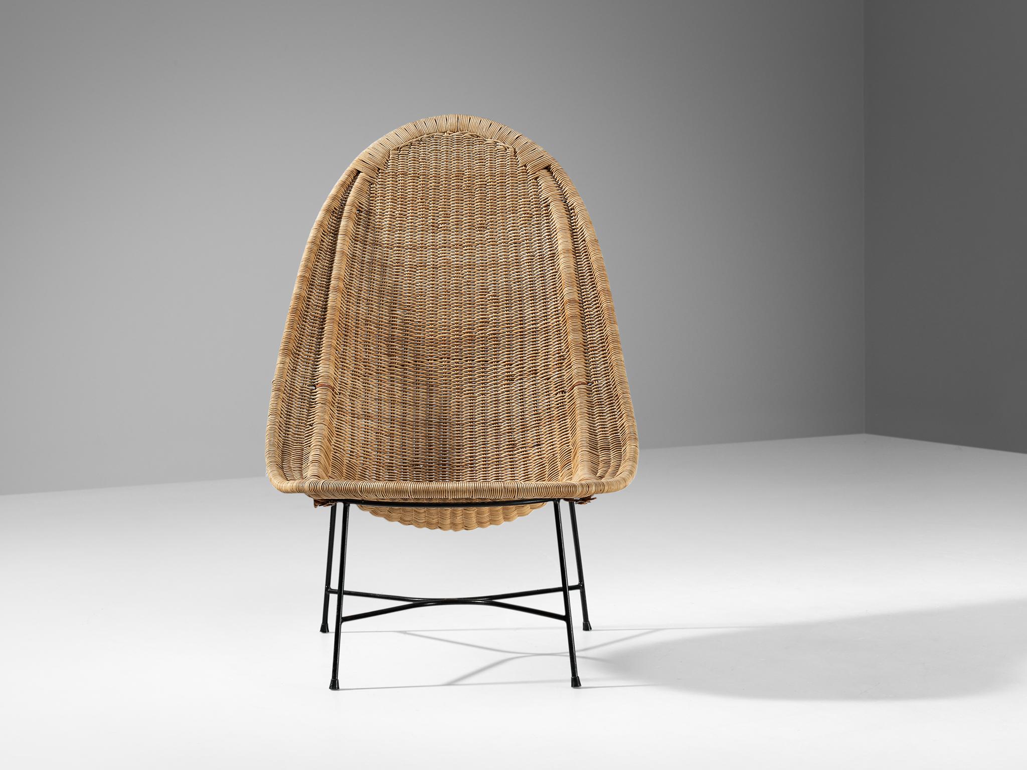 Kerstin Hörlin Holmquist 'Stora Kraal' Lounge Chair in Woven Cane 4