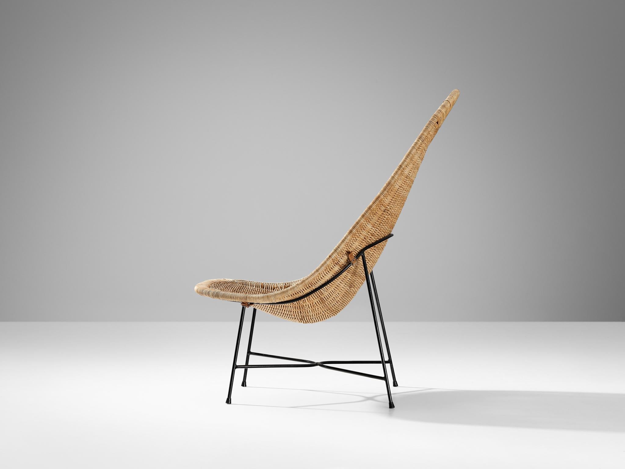 Kerstin Hörlin Holmquist 'Stora Kraal' Lounge Chair in Woven Cane 1