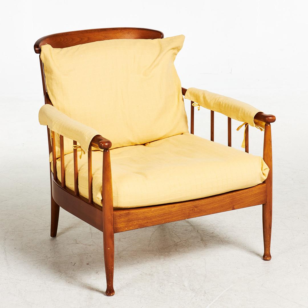 Mid-20th Century Kerstin Hörlin Holmqvist, Scandinavia Modern Armchair, material: walnut For Sale