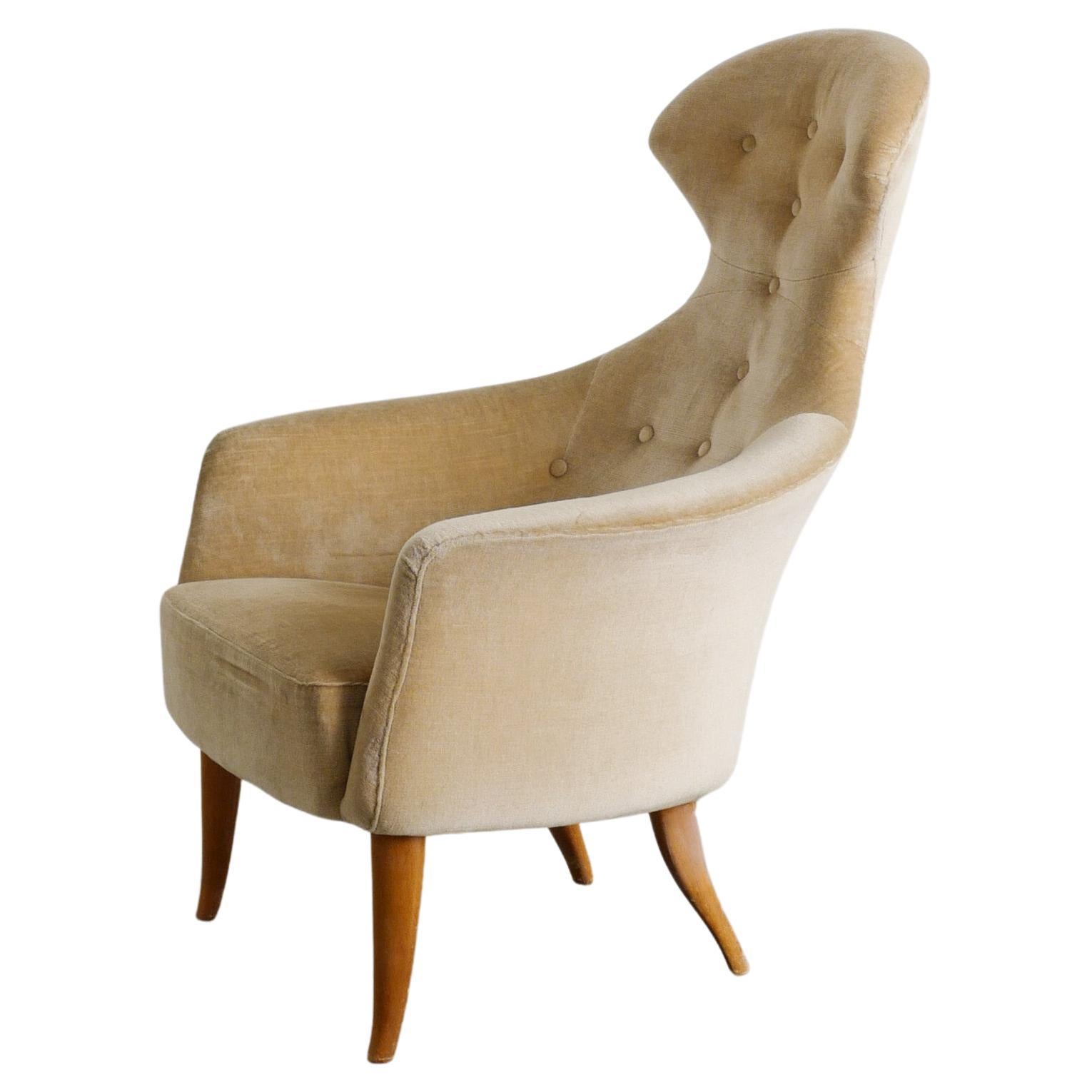Fauteuil "Stora Eva" de Kerstin Hörlin-Holmqvist par Nordiska Kompaniet Suède années 1950