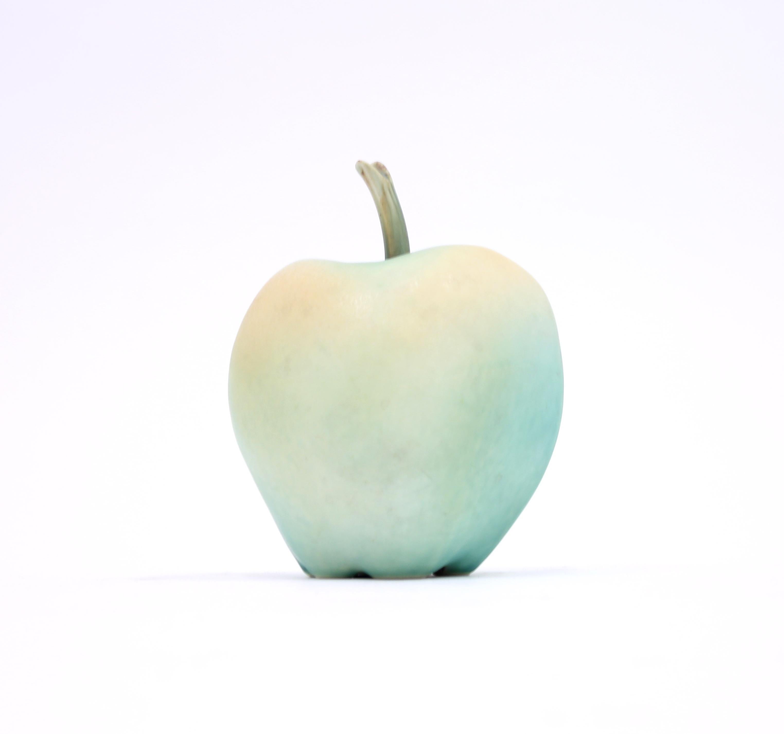 Wonderful multicolored ceramic apple designed by Kerstin Hörnlund for Rörstrand and produced in the 1960s. Hörnlund designed two different apples and this is the the smaller model. Very good vintage condition.