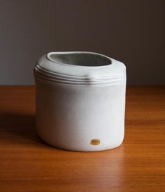 Kerstin Hörnlund, Vase / Vessel, Grey-Glazed Stoneware, Rörstrand, Sweden, 1960s