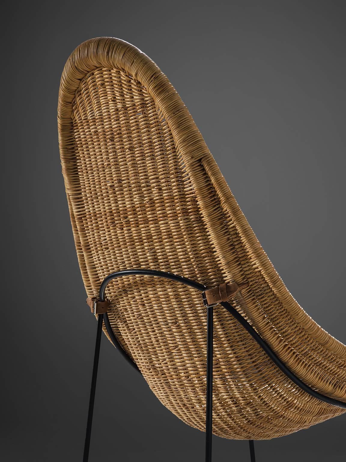 Mid-20th Century Kerstin Hörlin-Holmquist 'Stora Kraal' Cane Side Chairs