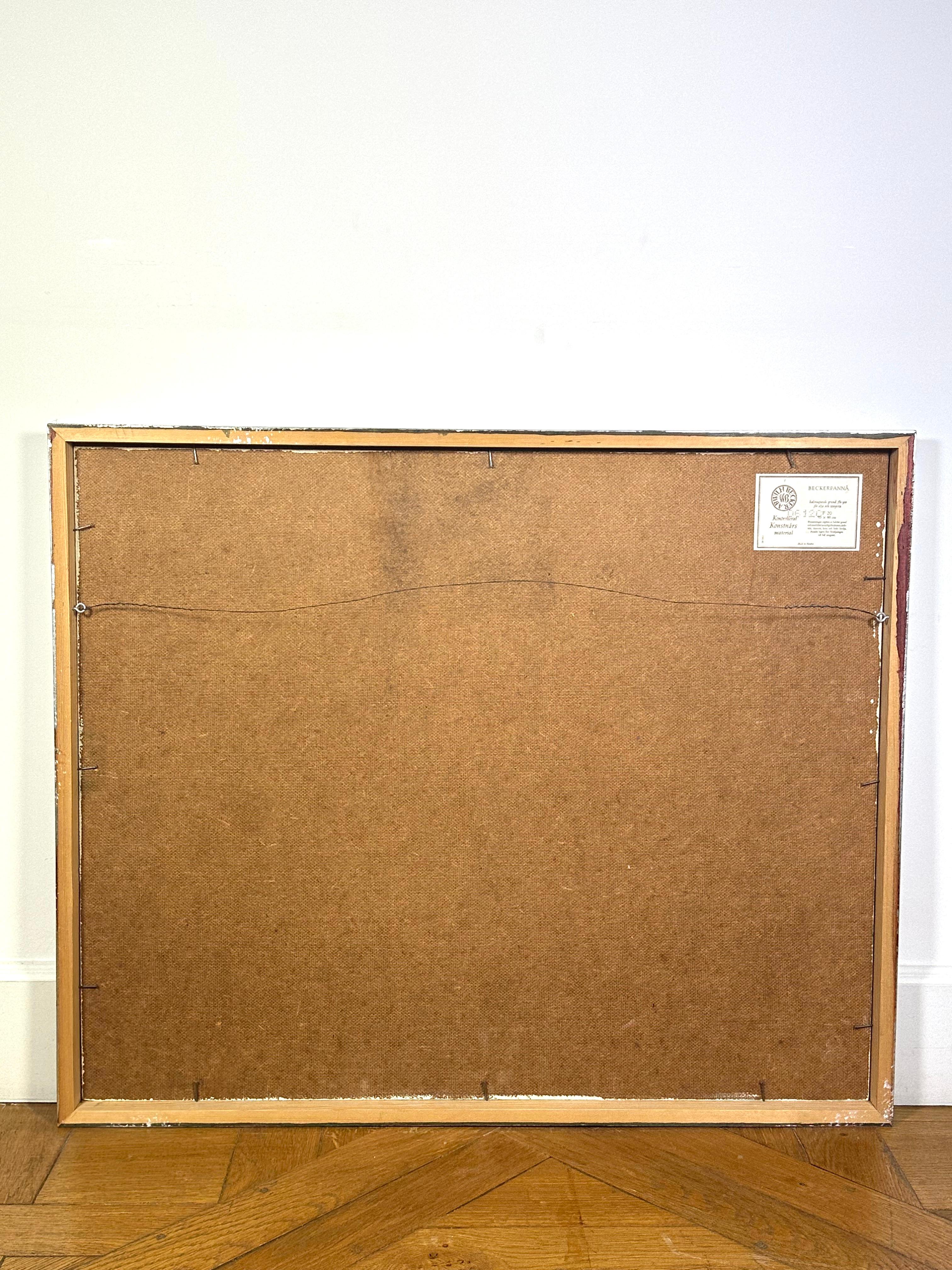 Kerstin Lundberg-Stenman, Ölgemälde Noahs Arc, signiert und datiert 1971 im Zustand „Gut“ im Angebot in Paris, FR
