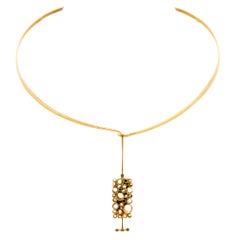 Kerstin Öhlin Lejonklou 1968 Sweden 18Kt Gold Modernist Geometric Necklace