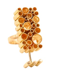 KERSTIN ÖHLIN LEJONKLOU 1968 Sweden Geometric Ring In 18Kt Yellow Gold