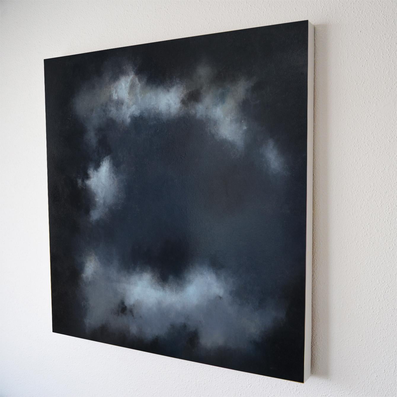 Midnight in Laponia - Abstract Painting by Kerstin Paillard