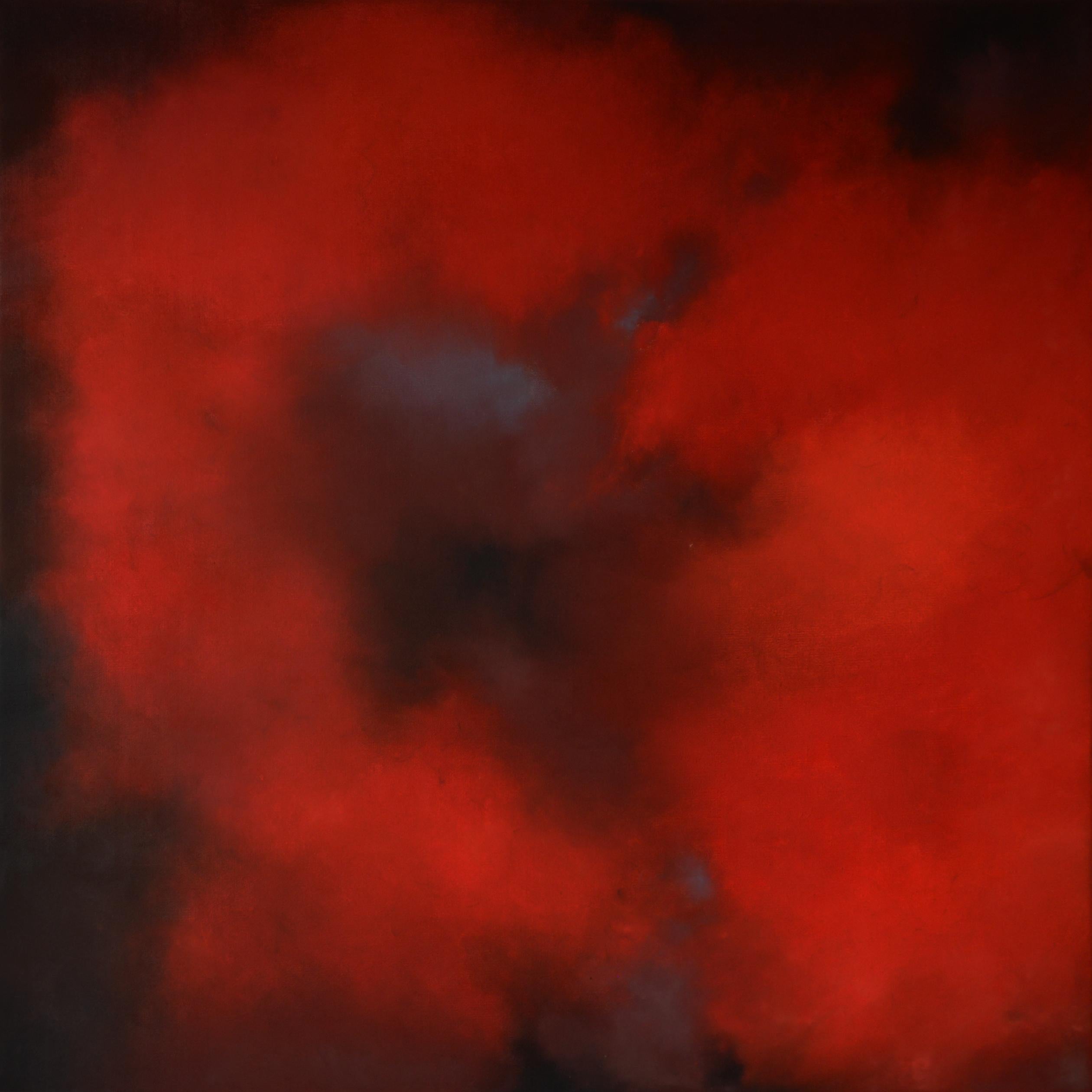 Kerstin Paillard Abstract Painting - "Red Blossom"