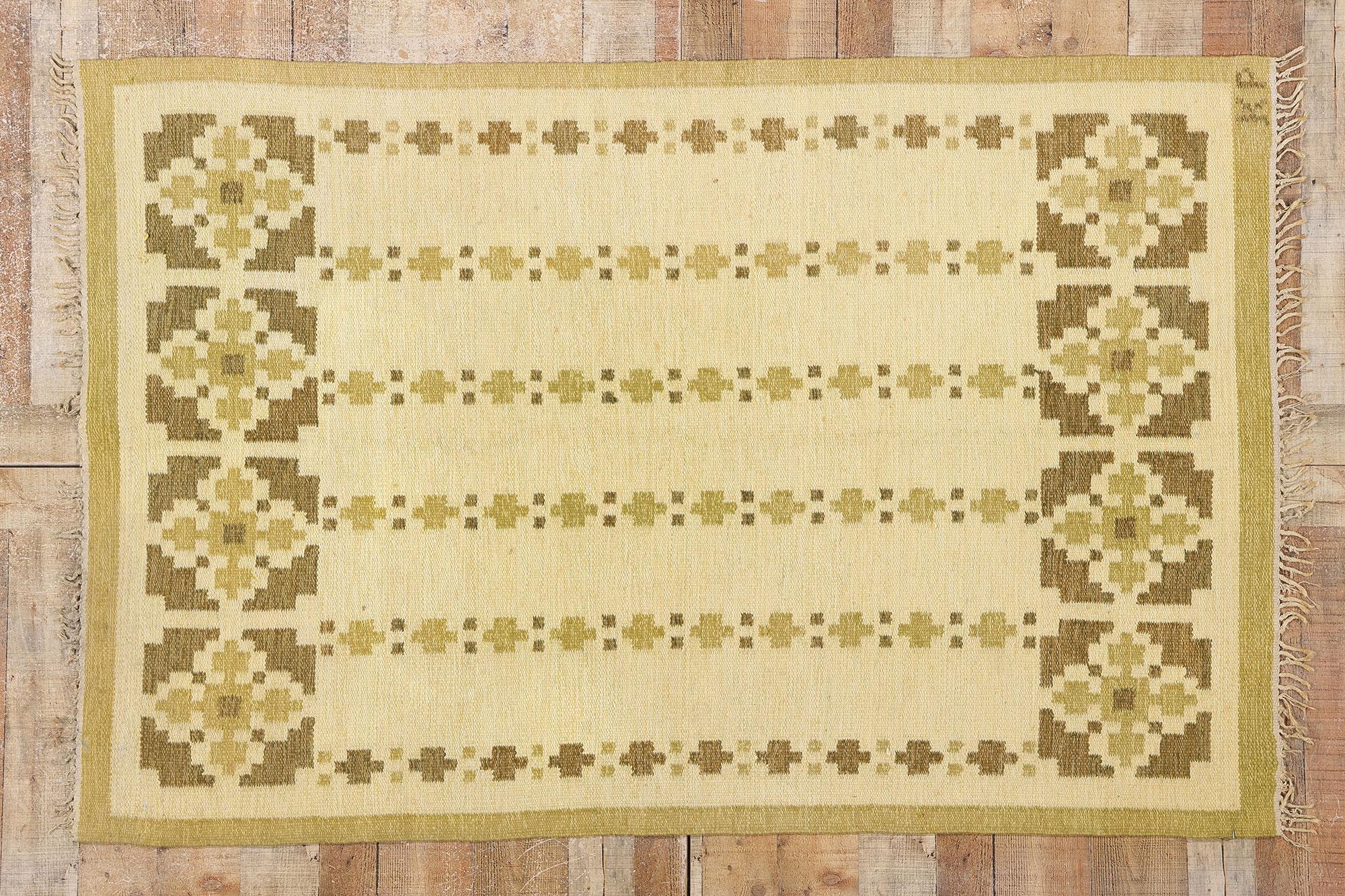 Tappeto Kerstin Persson Vintage Scandinavo Svedese Röllakan, 04'05 x 06'09 in vendita 3