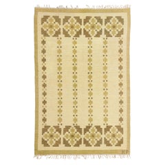 Kerstin Persson Vintage Swedish Scandinavian Röllakan Rug, 04'05 x 06'09