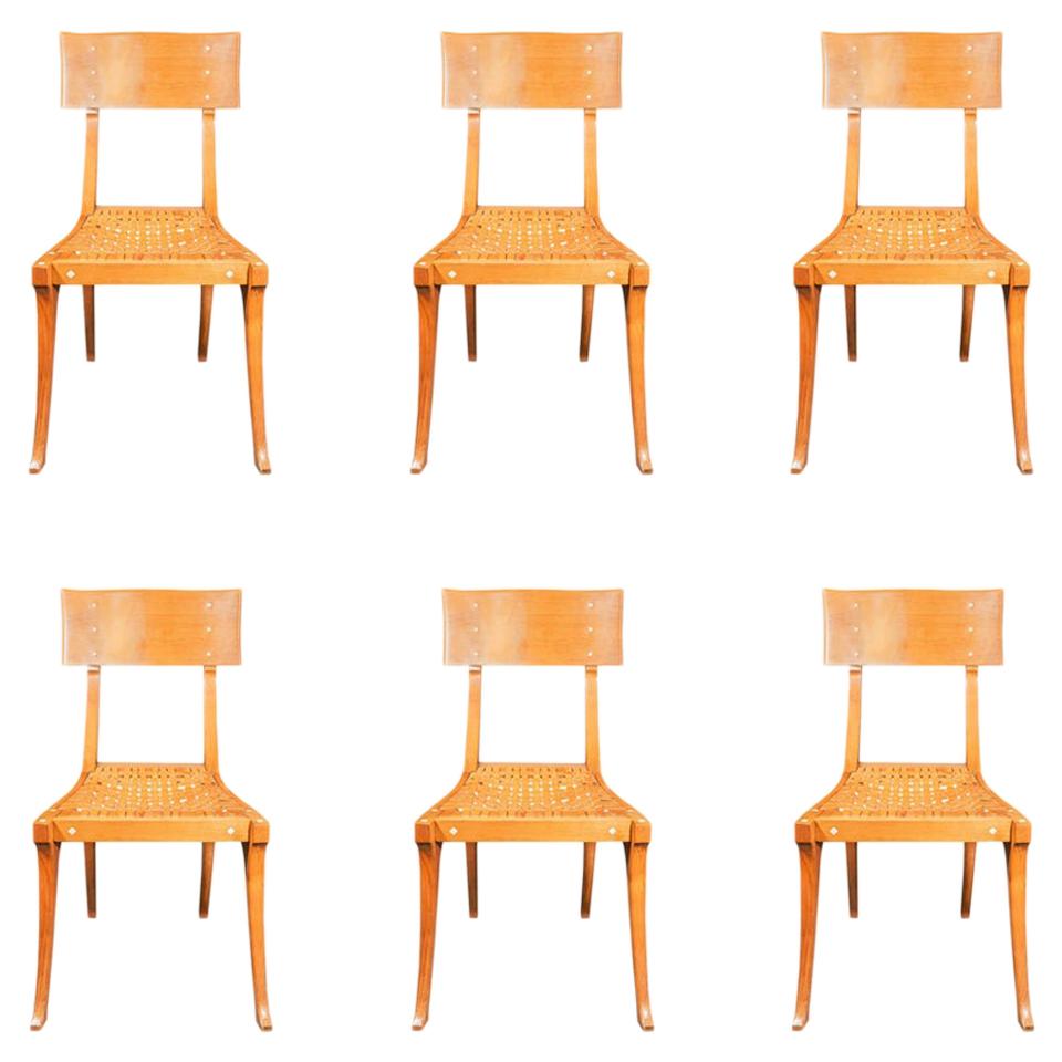 "Kerylos", in the Style of Emmanuel Pontremoli, Six Chairs, France, circa 1970 For Sale